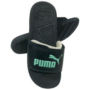 NWT PUMA MSRP $51.99 COOL CAT 2.0 V SPORT MEN'S NAVY BLUE SLIP ON SLIDES SANDALS